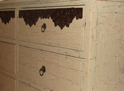 Copper & sage green crackle furniture