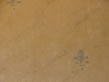 Sponge finish with stenciled Fleur de Lis (S67)